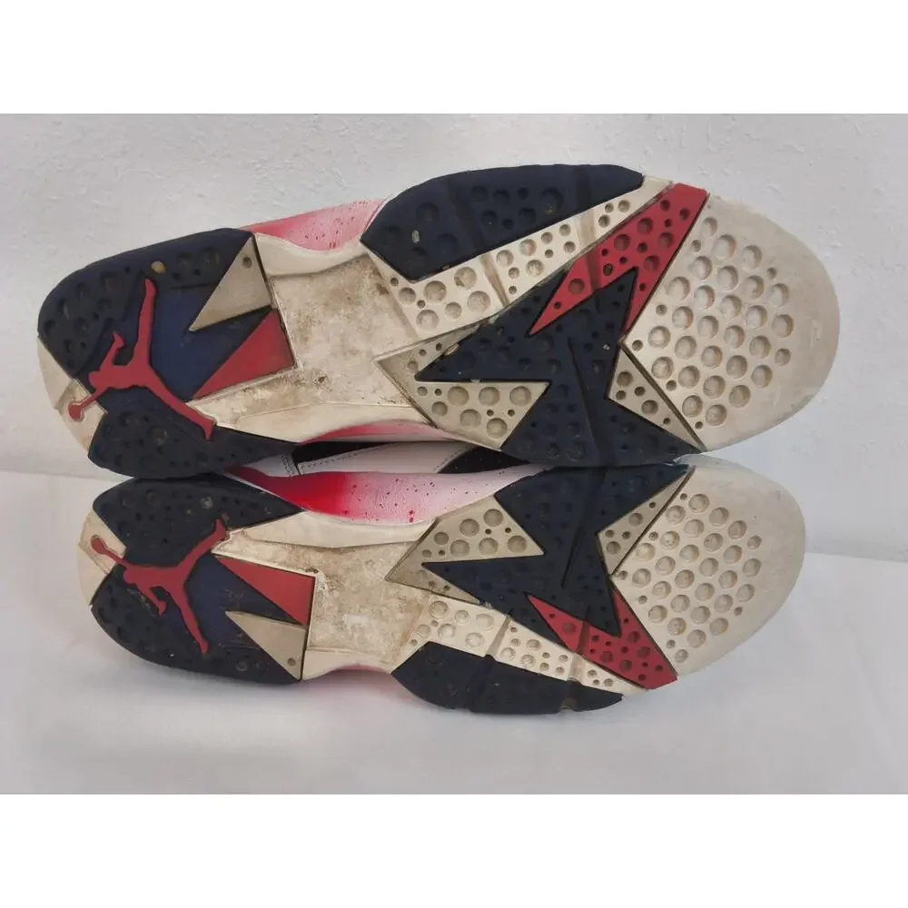 Nike Air Jordan 7 Retro Tinker Alternate Mens US 13 Used Red White & Blue #W5208
